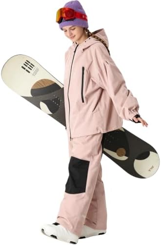 GSOU SNOW Kids Baggy Snowboard Pants Ski Bibs Girl Boy Waterproof Insulated