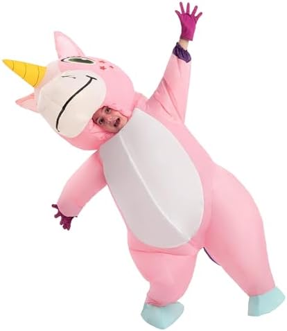 Spooktacular Creations Halloween Kids Inflatable Costume, Full Body Unicorn Blow Up Costume, Unicorn Costumes for Parties