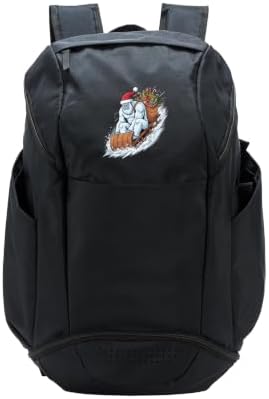 Abominable Snowman Funny Yeti Sled Toboggan Sledding Sport Backpack
