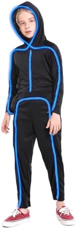 Light Up Child Stick Figure Costume, Led Halloween Cosplay Boys Girls