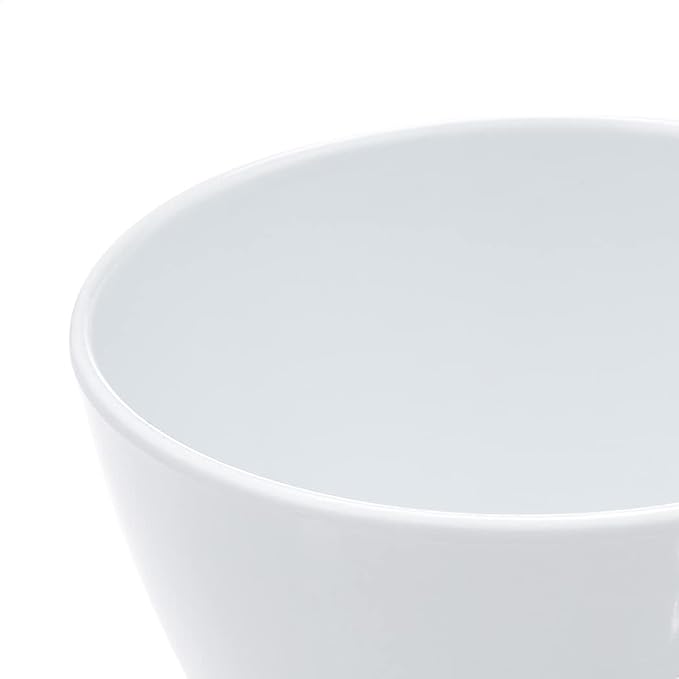 Amazon Basics Melamine Small Bowls for Sauces, Dessert, Round Serving Bowls, BPA Free, Dishwasher Safe, 8 oz, White, 6-Piece Set