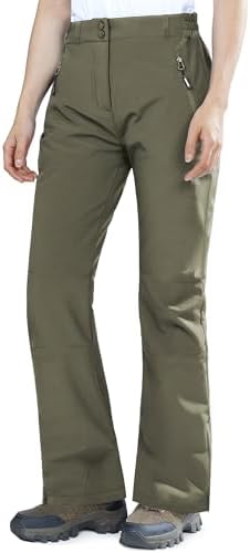 Outdoor Ventures Fleece Lined Waterproof Pants Women Ski Snow Hiking Warm