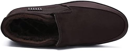 COSIDRAM Mens Shoes Winter Snow Boots Slip On Warm Cotton Padded Loafers