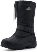 NORTIV 8 Men's Waterproof Winter Snow Boots Insulated