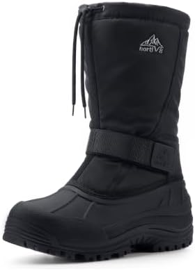 NORTIV 8 Men's Waterproof Winter Snow Boots Insulated