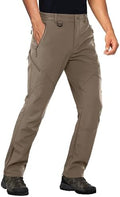 Stlight Mens Snow Ski Water Repellent Softshell Pants for Winter Hiking Fleece Lined Bottom Leg Zipper with 6 Zip Pockets
