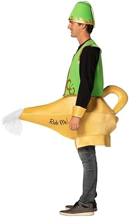 Rasta Imposta Genie In The Lamp Costume Mens Funny Gag Halloween Costumes, Adult One Size