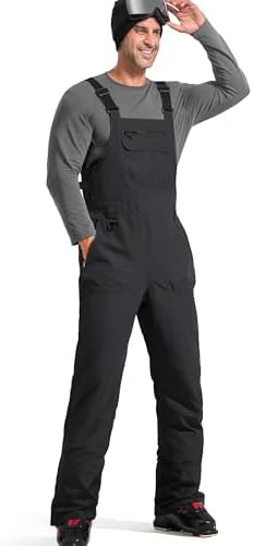 FREE SOLDIER Mens Snow Bibs Ski Snow Pants Softshell Ski Bib Overalls