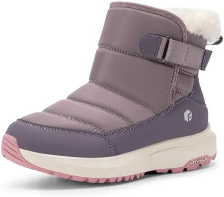 FitVille Snow Boots for Women Wide Width, Warm Fur Lined Winter Boots