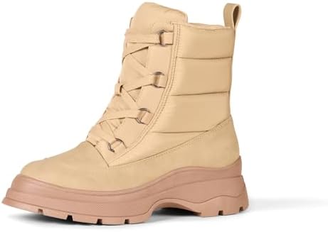 Amazon Essentials Women's Lace Up Puffer Snow Boots with Chunky Heel