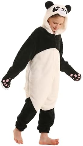 Animal Onesie Pajamas for Kids, Soft Flannel Halloween Cosplay Costume for Boys Girls