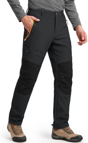 TACVASEN Men's Snow Ski Pants Winter Fleece Lined Water Resistant Insulated