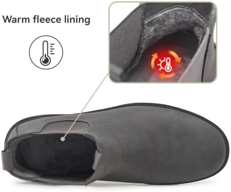 Cestfini Chelsea Boots Men Slip-On Western Hiking Boots