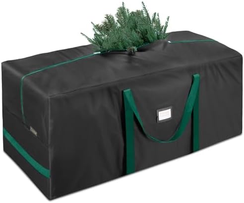 BALEINE 9 ft Christmas Tree Storage Bag, Heavy Duty 900D Oxford Fabric with Reinforced Handles and Dual Zippers Wide Opening, Extra Large Storage Container for Trees and Decorations (Black)