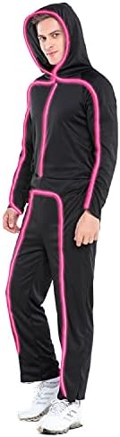 HSCTEK Light Up Adult Stick Figure Costume, Led Halloween Cosplay Men Women