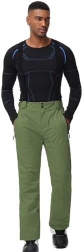 Men's Snow Ski Pants Insulated Waterproof Warm Winter Snowboard Bibs
