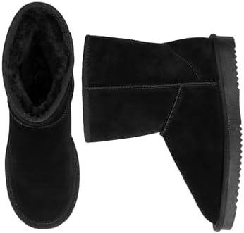 DREAM PAIRS Women's Shorty-New Mid Calf Winter Snow Boots