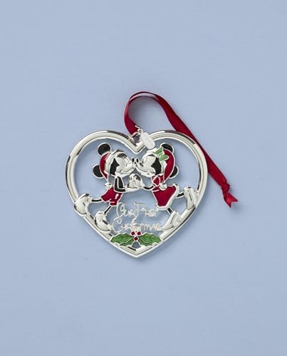 Lenox 2026 Our 1st Christmas Mickey & Minnie Mouse Metal Ornament