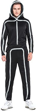 HSCTEK Light Up Adult Stick Figure Costume, Led Halloween Cosplay Men Women