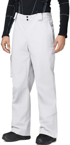 Men's Ski Snow Pants Insulated Waterproof Snowboard Cargo Pants Bibs Regular Fit