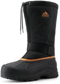 NORTIV 8 Men's Waterproof Winter Snow Boots Insulated