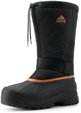 NORTIV 8 Men's Waterproof Winter Snow Boots Insulated
