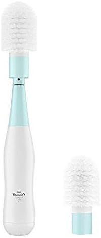 Little Martin’s Electric Bottle Brush – Cleaning Washing Scrubber Tool for Bottles Mugs Cups Glasses Kitchen – Rechargeable Battery, Wireless Cordless Use – Detachable Brush (Pink) (Blue)