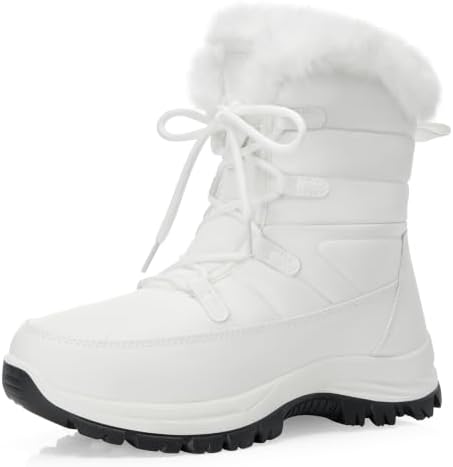 TEMOFON Womens Snow Boots Winter: Water Resistant Fur Lined Outdoor Booties