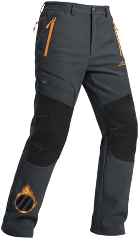 TACVASEN Men's Snow Ski Pants Winter Fleece Lined Water Resistant Insulated