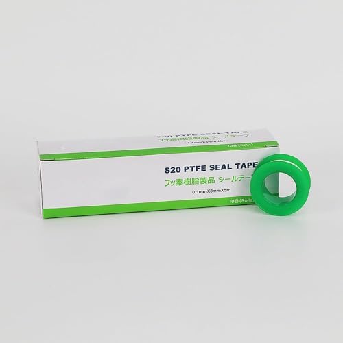 PTFE Thread Seal Tape, PTFE Sealing Tape, Adhesive Tape, High Temperature Resistance Teflon Tape (8mm Width - 5m Length, 0.1mm Thickness, 10)