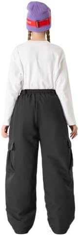 GSOU SNOW Kids Snow Pants Girls Boys Baggy Snowboard Pants Insulated