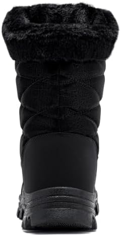 HOBIBEAR Women's Waterproof Winter Snow Boots Lightweight Warm Faux Fur Lined Mid-Calf Booties