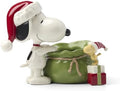 Lenox Peanuts Snoopy Christmas Santa Sack Candy Bowl