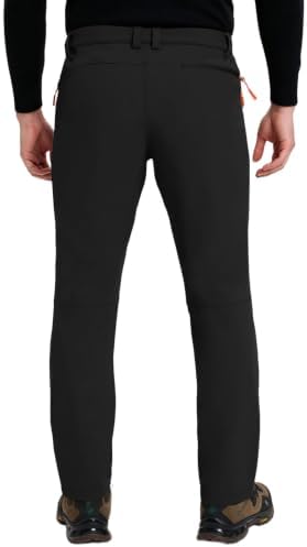 CNBQDD Men's Snow Ski Pants Waterproof Hiking Winter Fleece Lined Pants