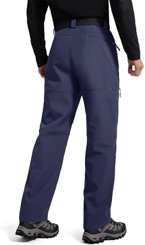FREE SOLDIER Men's Fleece Lined Pants Softshell Snow Ski Pants