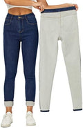 Yehopere Women's Winter Fleece Lined Jeans Slim Fit Warm Skinny High Waist Denim Jean