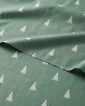 Christmas Sheet Set, Sage Pine Trees, Holiday Xmas Bedding Set - Twin XL