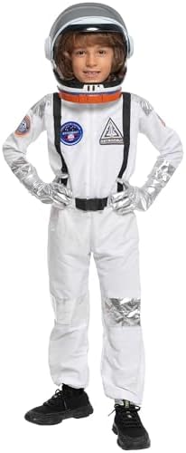 Spooktacular Creations Halloween Astronaut Costume for Kids, Unisex Astronaut Outfit, Toddler Pilot Jumpsuit for Themed Party