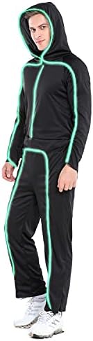 HSCTEK Light Up Adult Stick Figure Costume, Led Halloween Cosplay Men Women