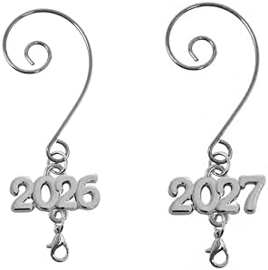 Graduation Photo Ornament 2026 & 2027 with Dated Charms, Personalized Graduation Gift, Graduation Cap Christmas Tree Ornament, Picture Keepsake with Storage Bags, Set of 2, 3 Inch