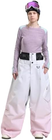 GSOU SNOW Womens Mens Snowboard Pants Baggy Snow Ski Pants for Snowsports