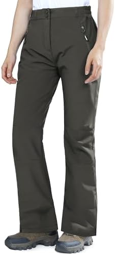Outdoor Ventures Fleece Lined Waterproof Pants Women Ski Snow Hiking Warm