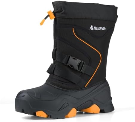 Men's Ice Grip Snow Boots, 3M Insulated Winter Boots Waterproof