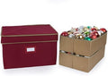 Covermates Adjustable Ornament Storage Box, 19.25" W x 13" D x 12.5" H, Red