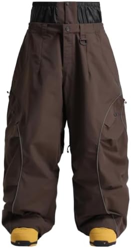 GSOU SNOW Mens Womens Baggy Ski Pants Snowboard Pants