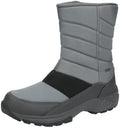 SILENTCARE Mens Winter Mid-Calf Snow Boot Fur Warm Waterproof Slip On Outdoor Athletic