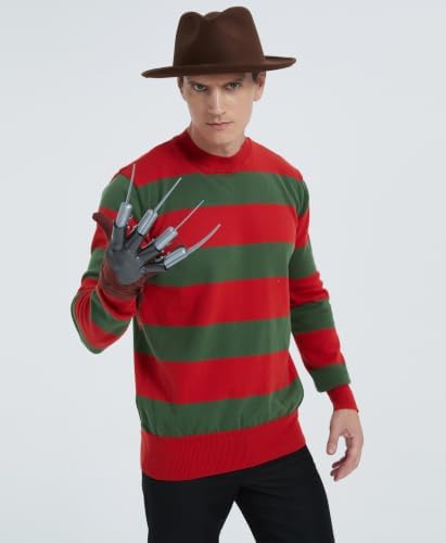 EBYTOP Halloween Scary Costume for Men 2026, Sweater with Hat Set