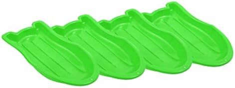 Superio Toboggan Snow Sled- 37” Plastic Slider for Kids and Adults- Heavy Duty Sled for 1 Rider with Pull Ropes for Downhill Sledding, Winter Outdoor Sports