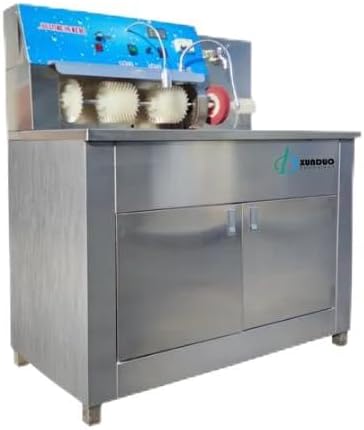 Xunduo Professional Shoe Cleaning Machine, Commercial Stainless Steel, Automatic Brush System with Storage Cabinet