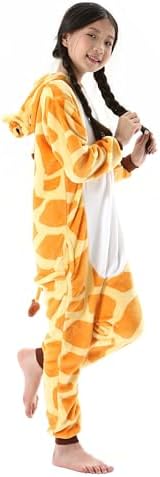 Animal Onesie Pajamas for Kids, Soft Flannel Halloween Cosplay Costume for Boys Girls